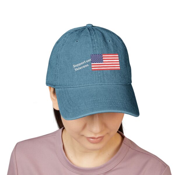 Veteran Support Embroidered Denim Hat, Patriotic Cap, Military Appreciation Gift, Americana Gift, Casual Everyday Wear - Image 8